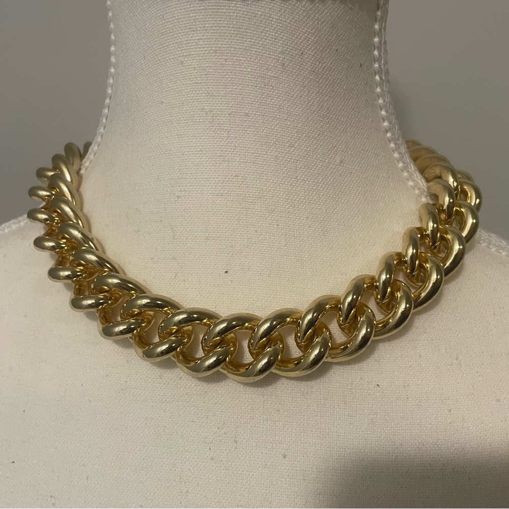 Necklace, Choker Goldtone
